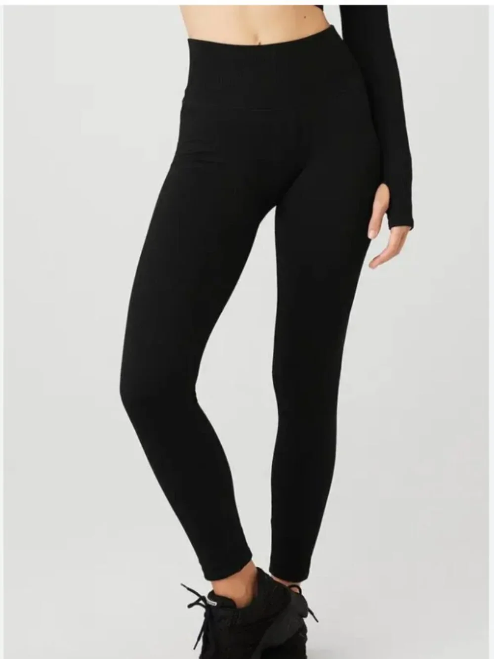 Alo Yoga Black High-Waist 7/8 Leggings XXS - Sculpting Activewear